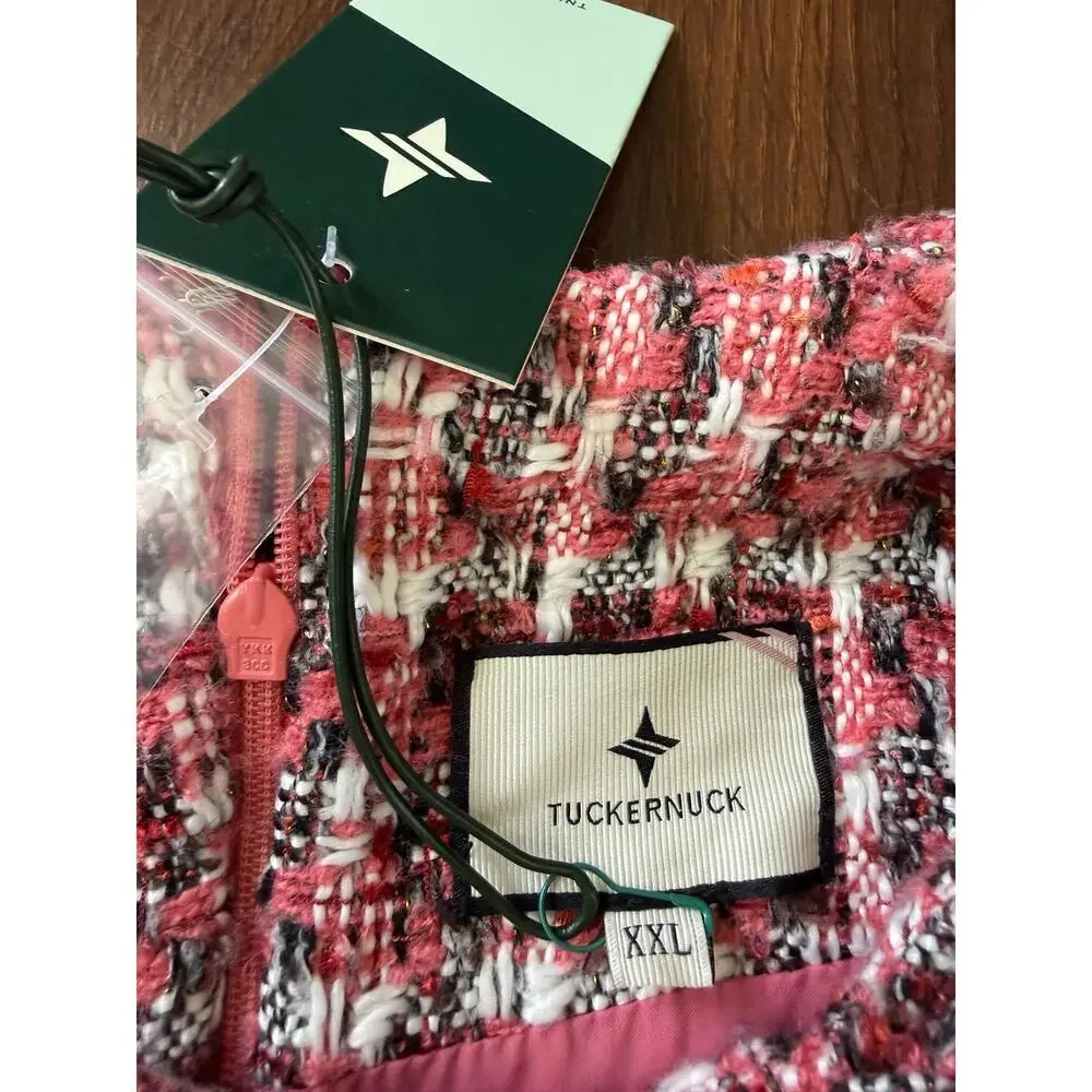 Tuckernuck NWT Magnolia Tweed Jackie Shift Dress Pink Sz XXL Career Professional